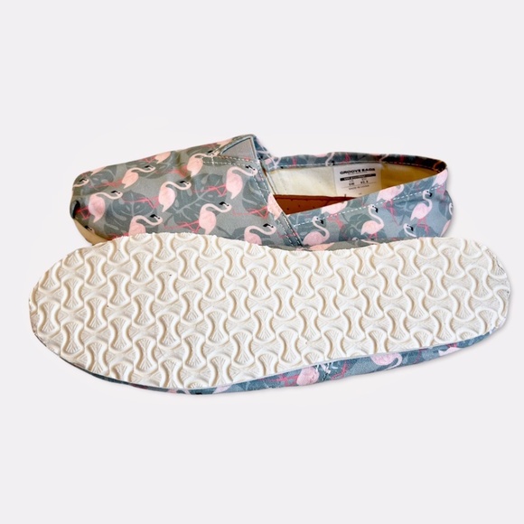 Groove Bags Canvas Pink Flamingo Flats Sz 9 - Picture 5 of 7